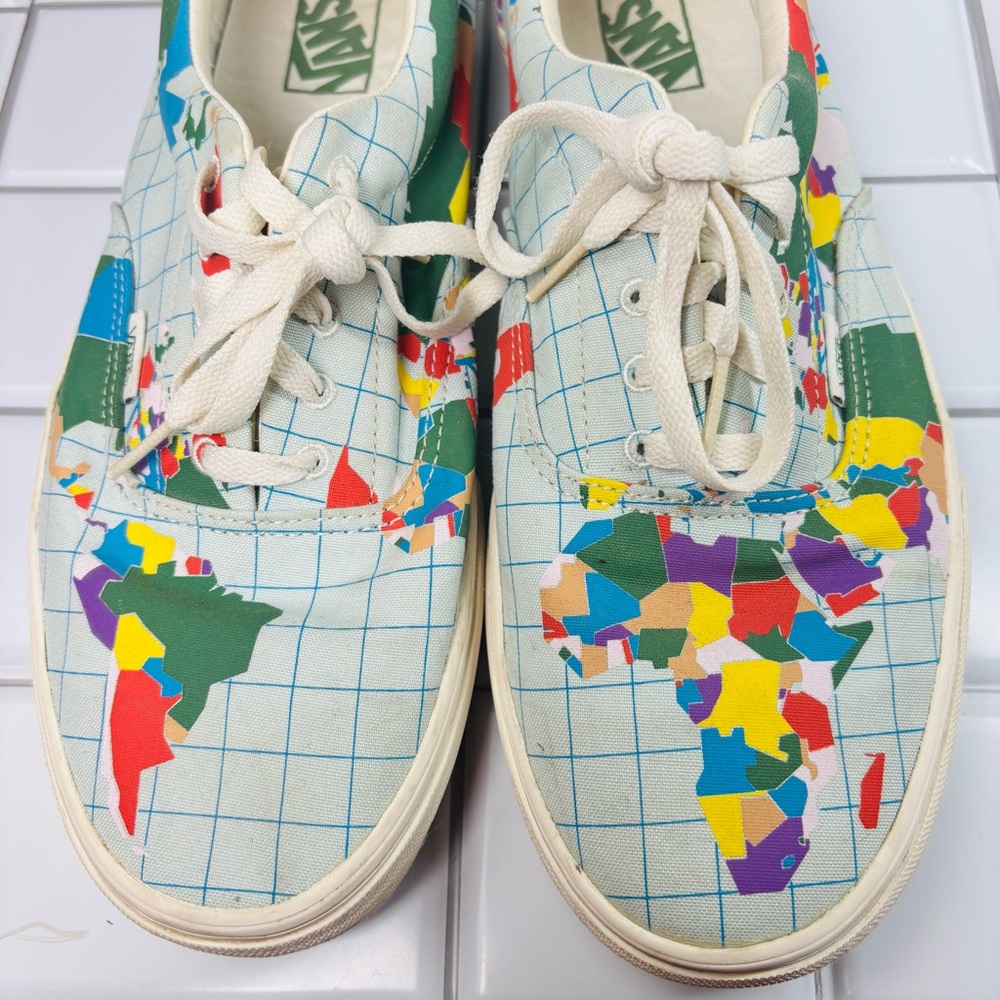 VANS Era Canvas Save Our Planet World Map Sneakers Shoes size 12 - Picture 13 of 14